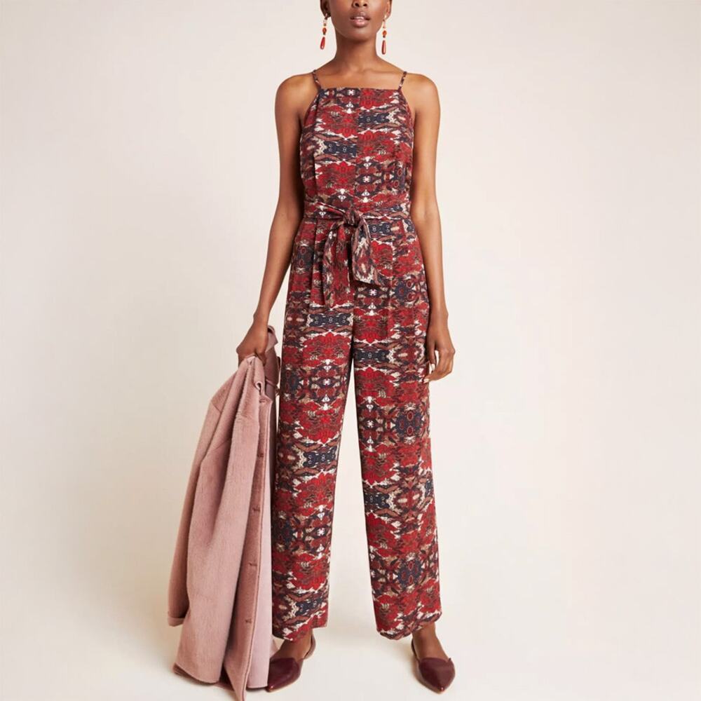 Anthropologie Greylin Macie Aztec Wide Leg Jumpsuit NEW NWT Size L